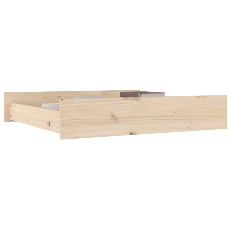 Tiroirs de lit 2 pcs bois de pin massif - 6