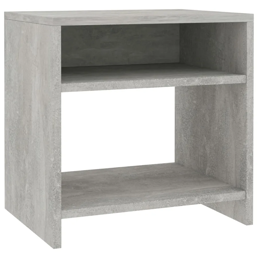 Table de chevet Gris béton 40x30x40 cm Bois d'ingénierie - 2