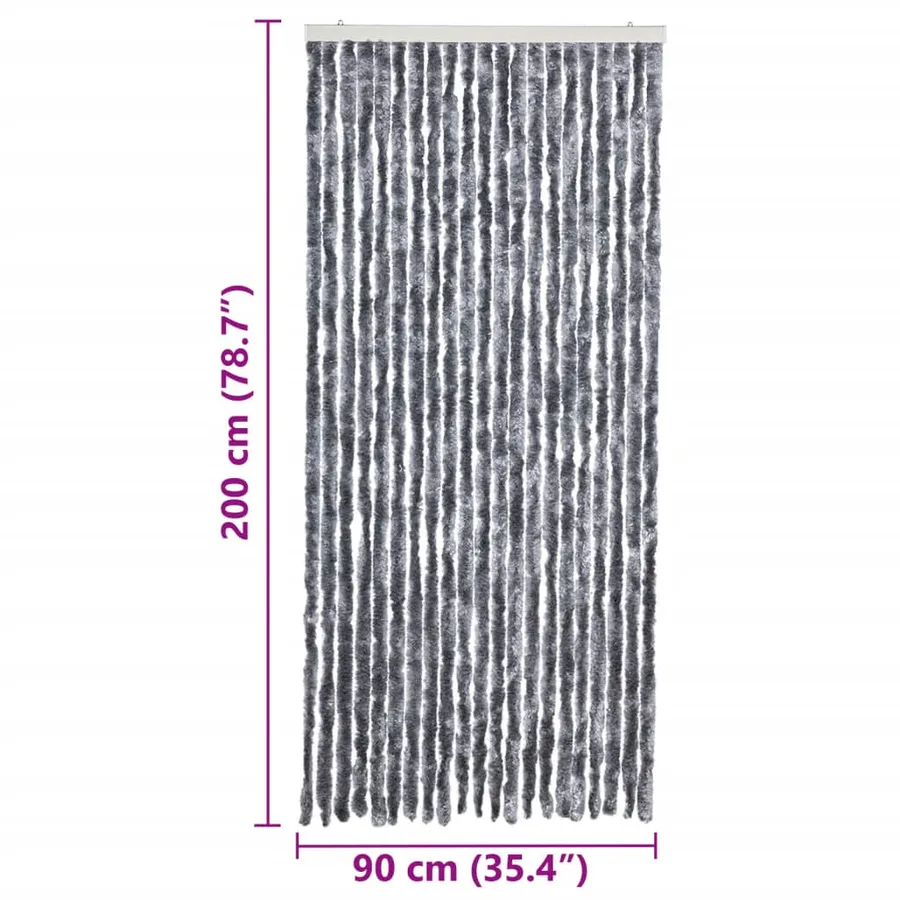 Moustiquaire Argenté 90x200 cm Chenille - 7