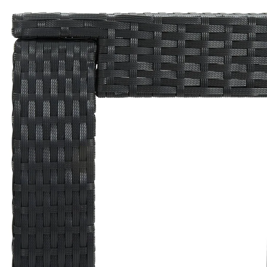 Ensemble de bar d'extérieur 5 pcs coussins Résine tressée Noir - 10