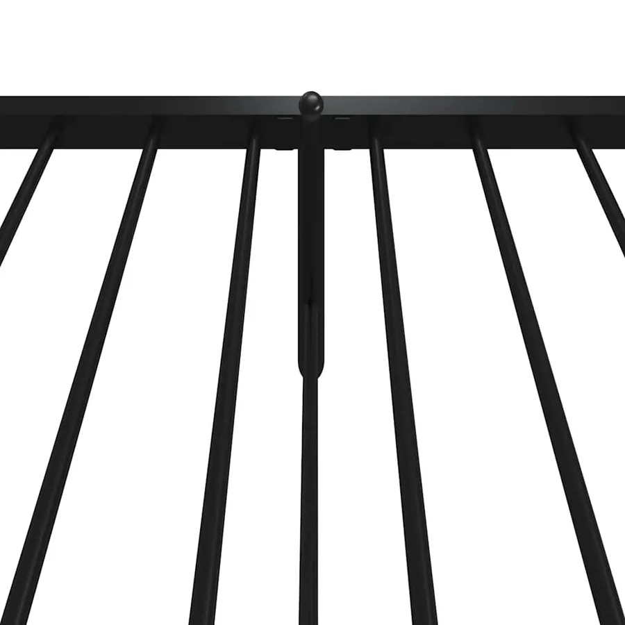 Cadre de lit métal sans matelas avec pied de lit noir 100x190cm - 9
