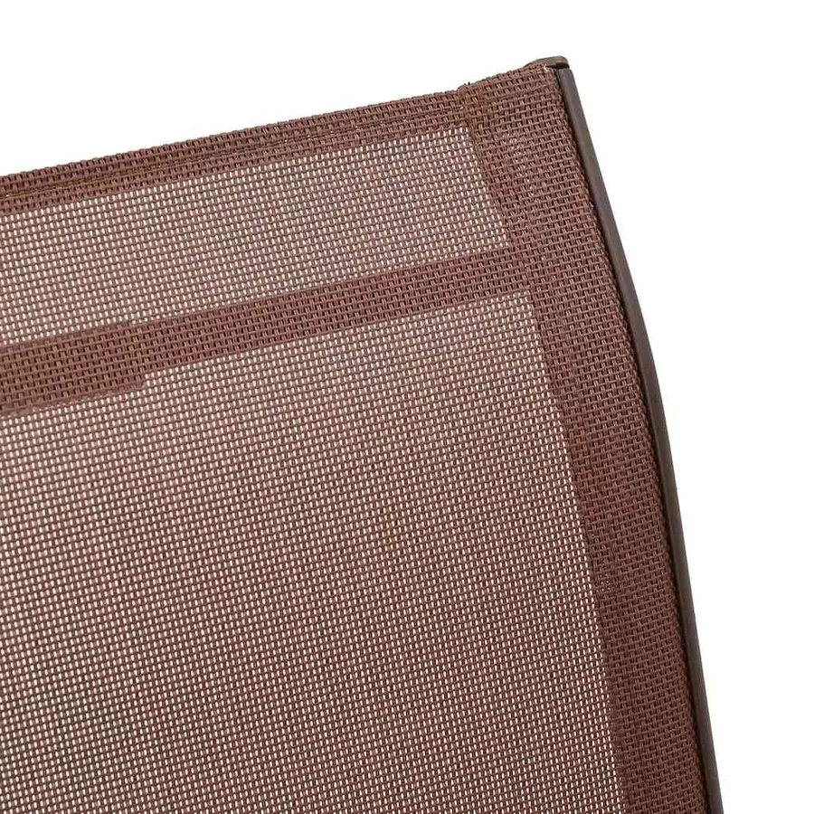 Chaises empilables de jardin lot de 4 Marron Tissu textilène - 11
