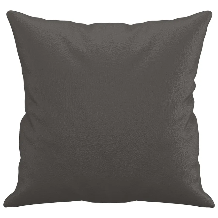Coussins décoratifs lot de 2 Gris 40x40 cm Similicuir - 4