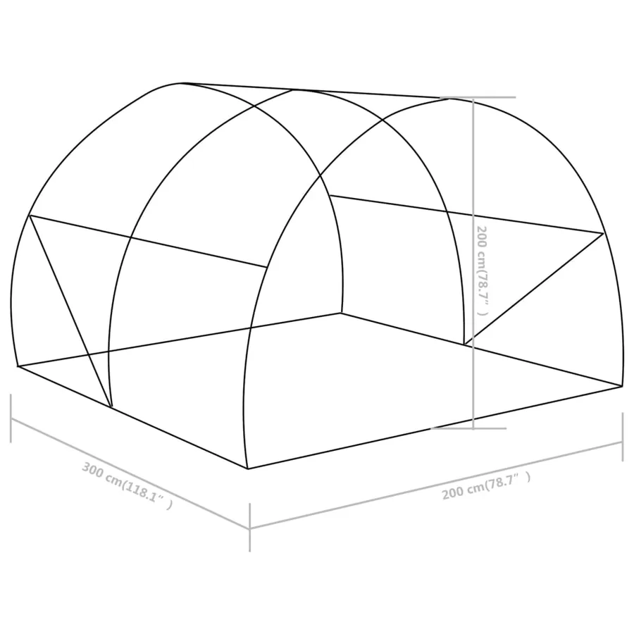 Serre 6 m² 3x2x2 m - 12