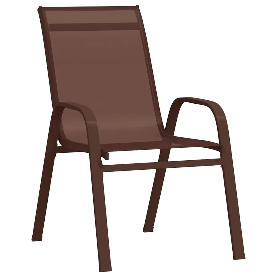 Ensemble à manger de jardin 5 pcs Marron et noir - 4