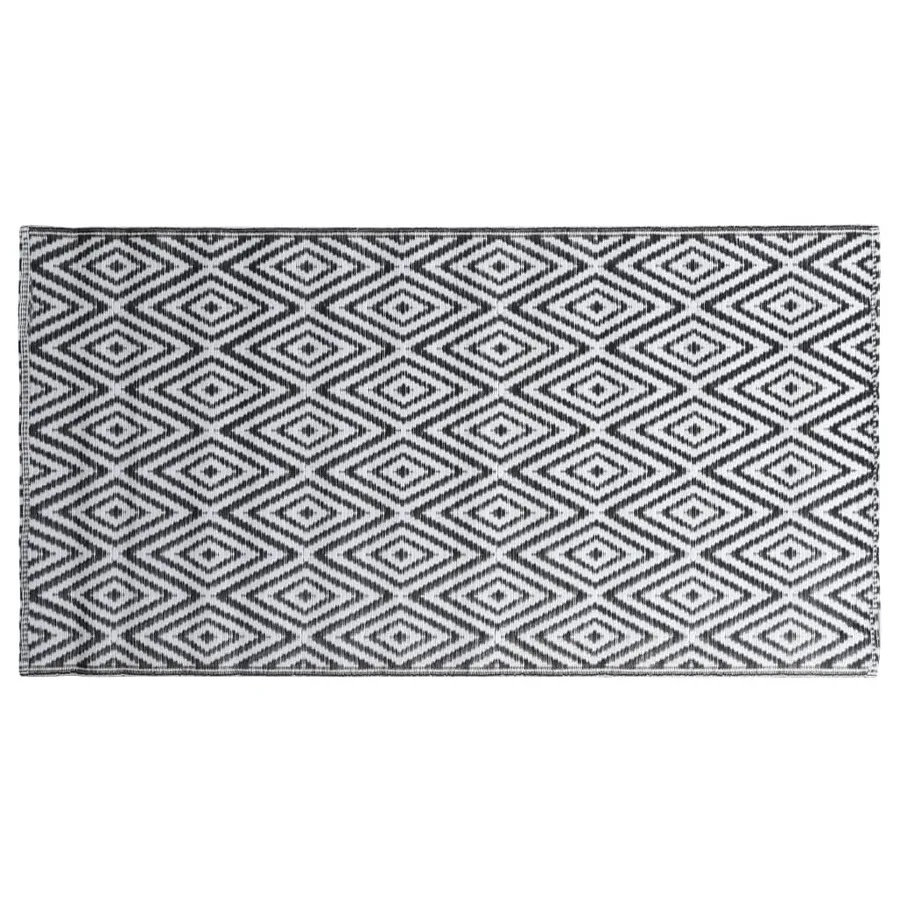 Tapis d'extérieur ARAKIL Blanc et noir 120x180 cm PP - 3