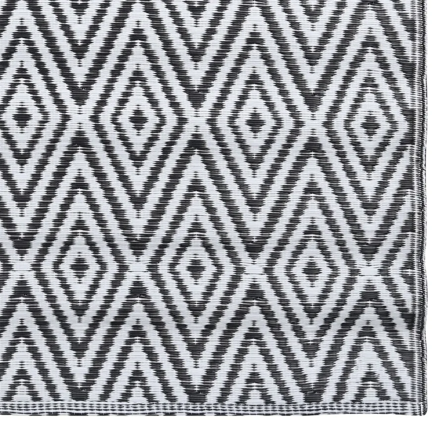 Tapis d'extérieur ARAKIL Blanc et noir 120x180 cm PP - 5