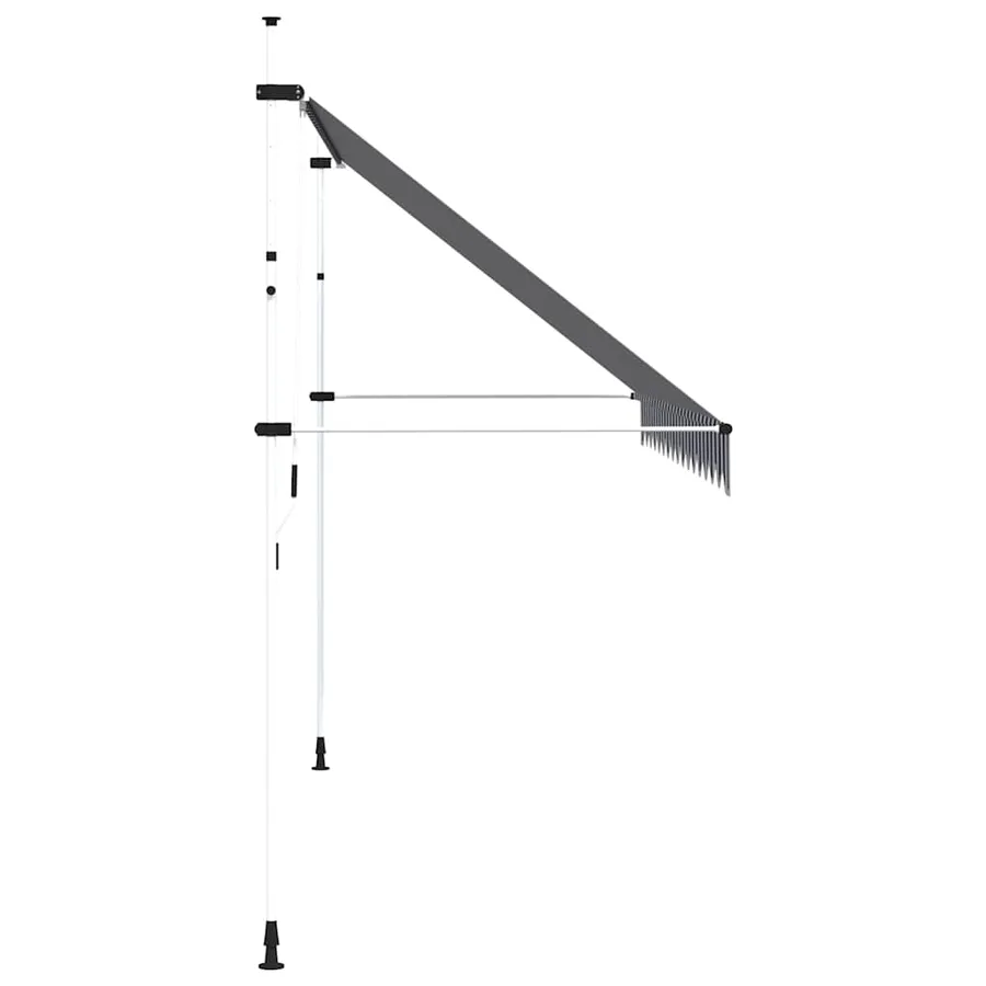 Auvent rétractable manuel 400 cm Rayures bleues et blanches - 4