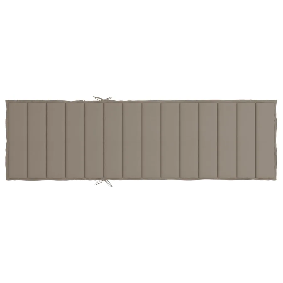 Coussin de chaise longue taupe 200x70x3 cm tissu oxford - 5