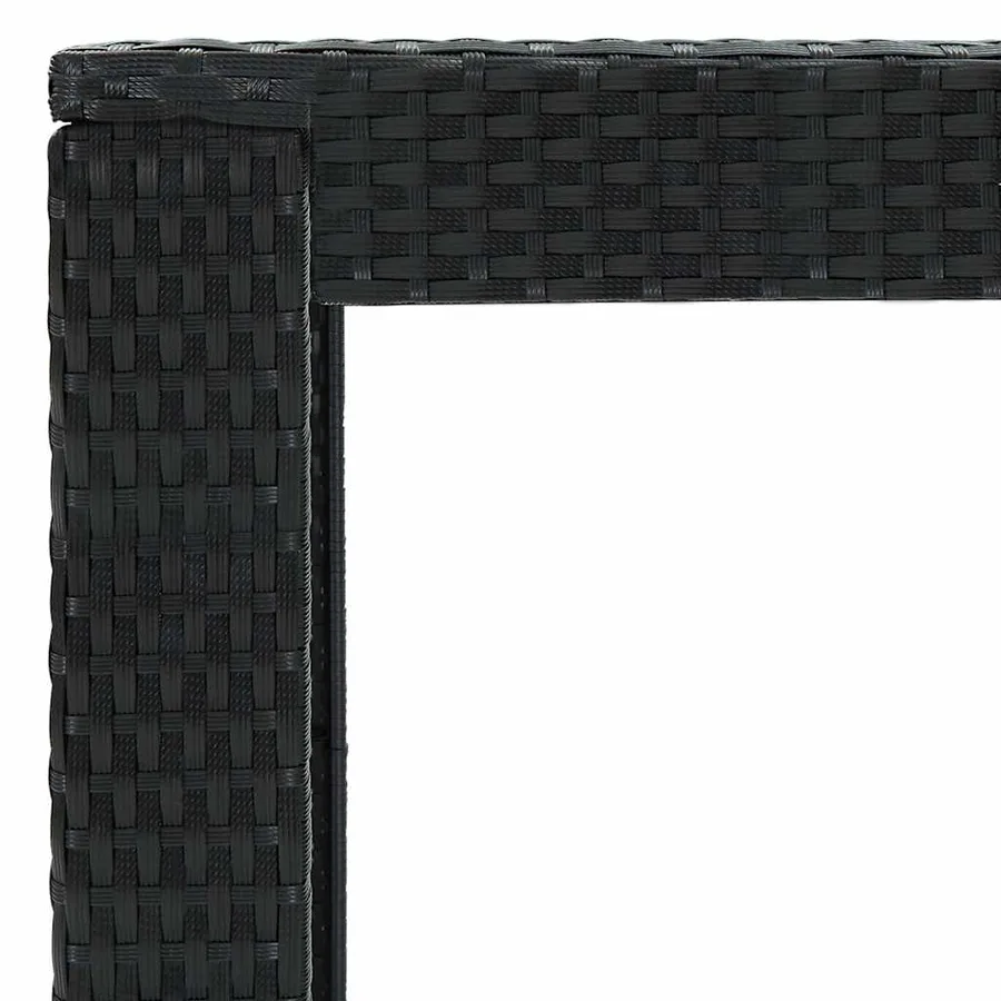 Ensemble de bar d'extérieur 5 pcs coussins Résine tressée Noir - 12