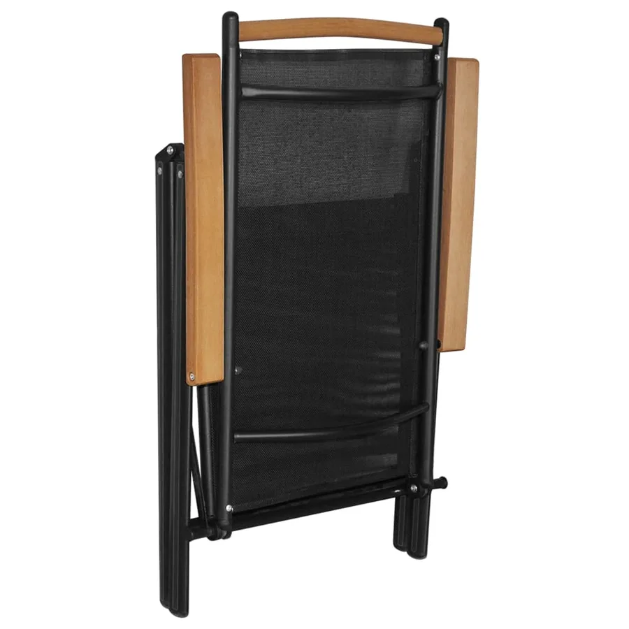Ensemble à manger de jardin 7 pcs Aluminium Noir - 6