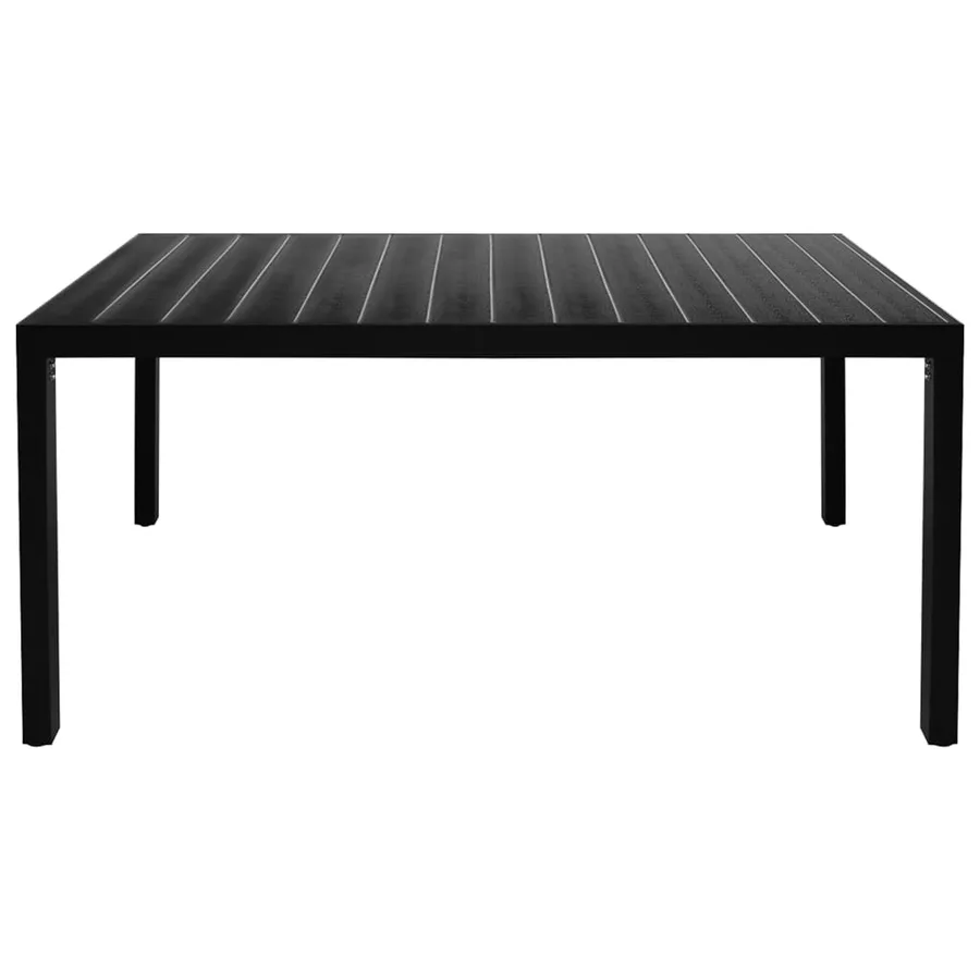 Ensemble à manger de jardin 7 pcs Aluminium Noir - 9
