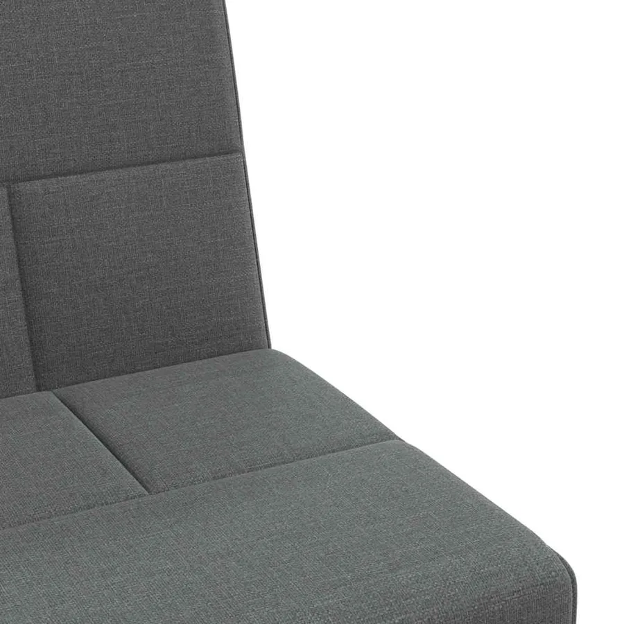 Canapé-lit avec porte-gobelets gris foncé tissu - 10