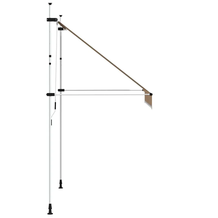 Auvent rétractable manuel 200 cm Rayures jaunes et bleues - 4