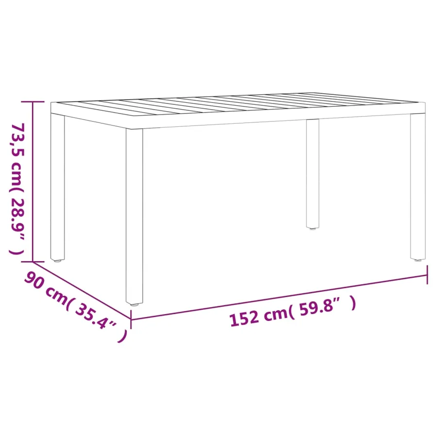 Ensemble à manger de jardin 7 pcs noir et marron aluminium - 12