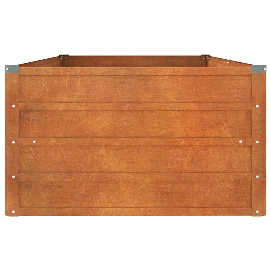 Lit surélevé de jardin rouillé 160x80x45 cm acier corten - 5