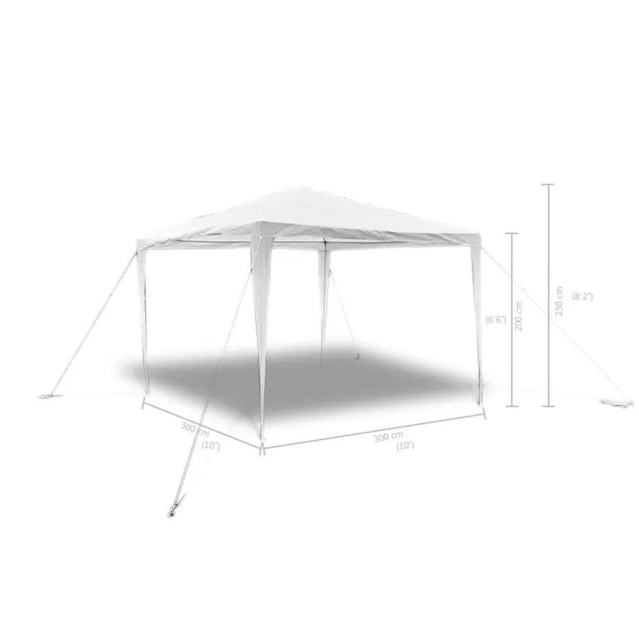Belvédère de jardin à toit pyramidal 3x3 m - 5