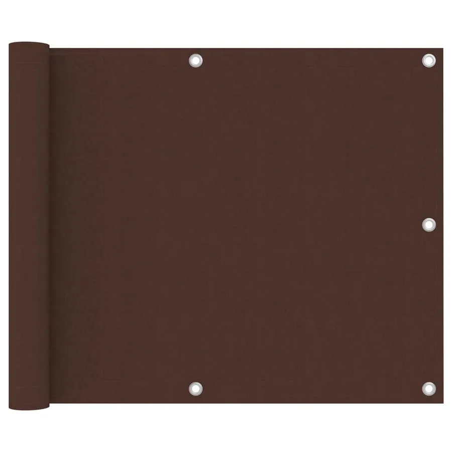 Écran de balcon Marron 75x500 cm Tissu Oxford