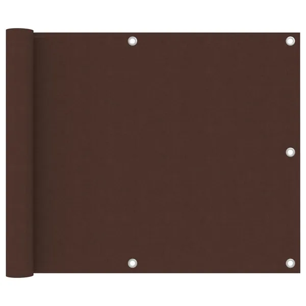 Écran de balcon Marron 75x500 cm Tissu Oxford