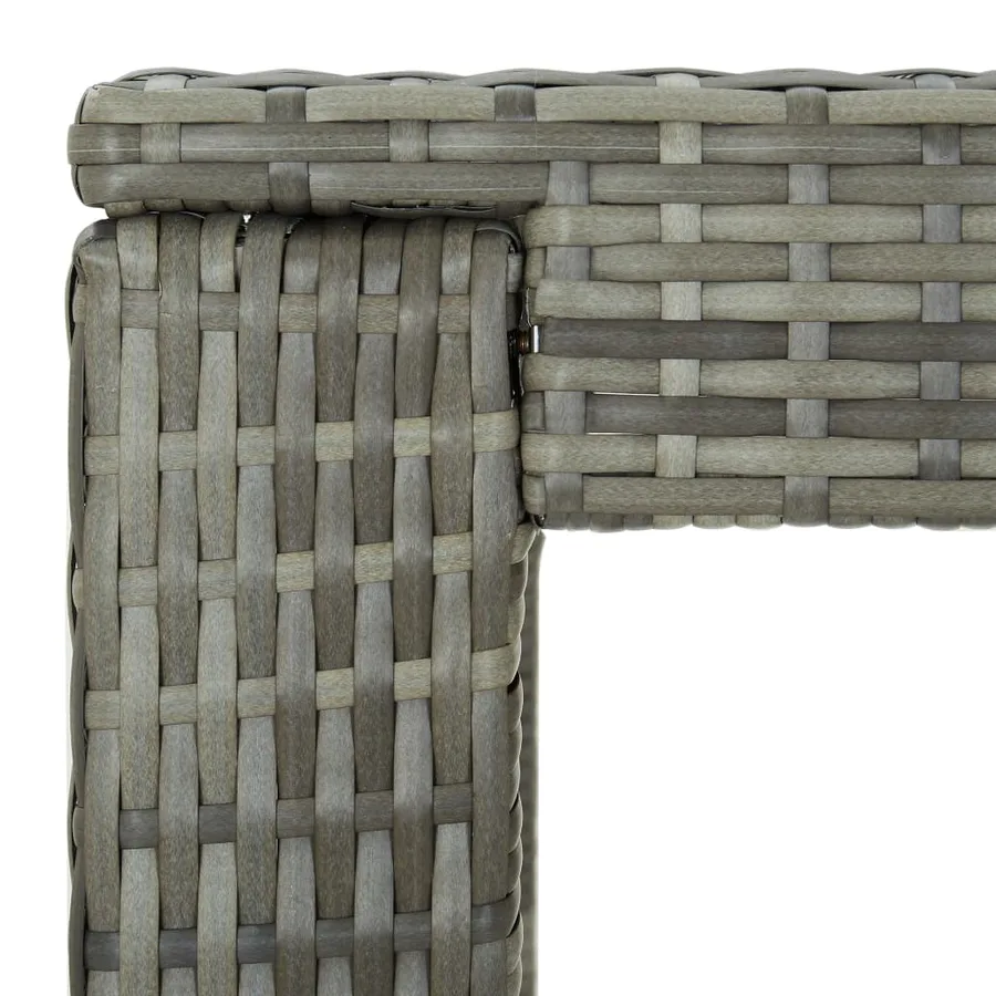 Ensemble de bar de jardin 5 pcs et coussins Résine tressée Gris - 11