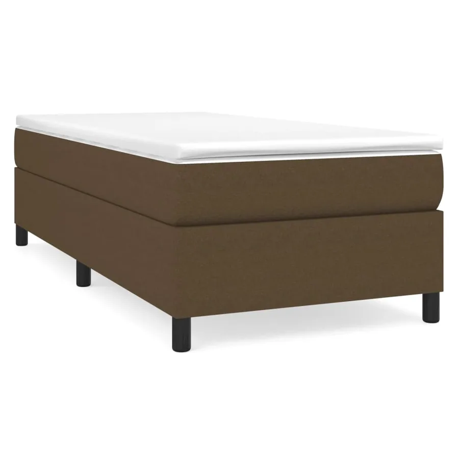 Sommier à lattes de lit avec matelas Marron foncé 90x190 cm - 2