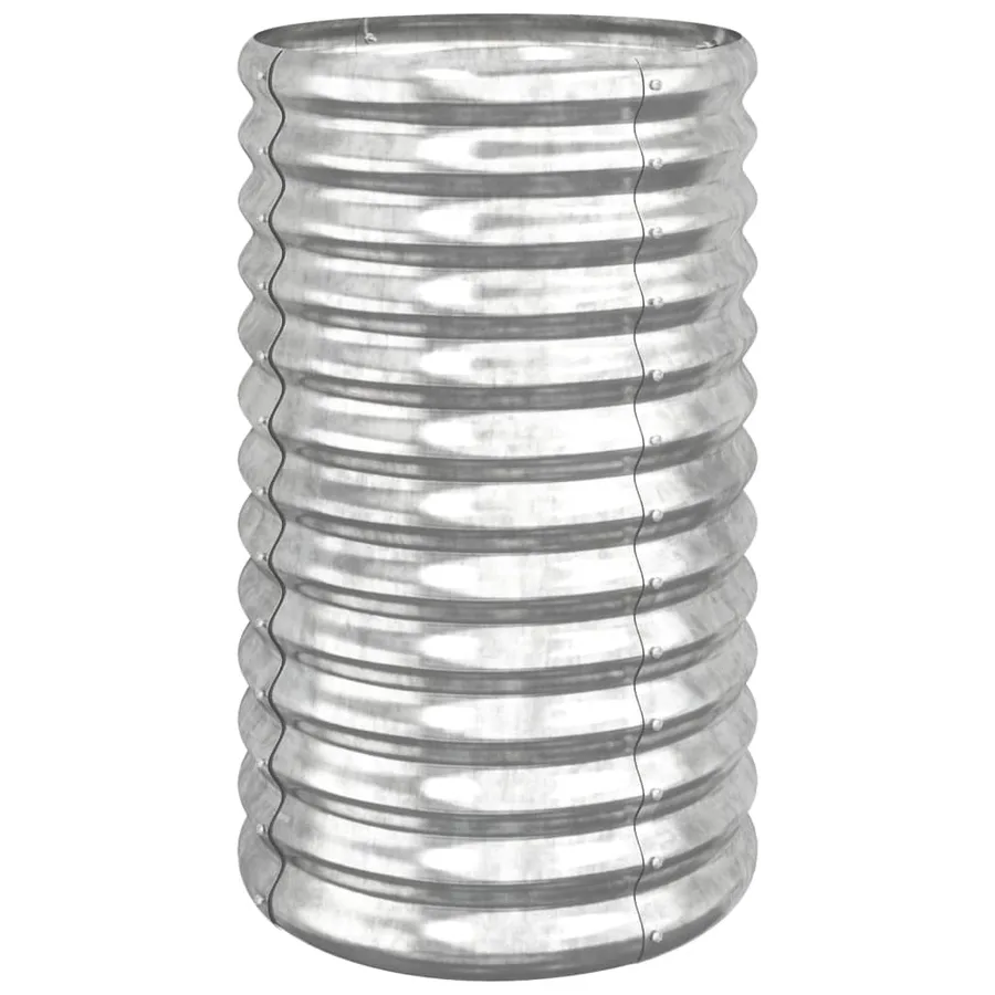 Jardinière de jardin Acier galvanisé 40x40x68 cm Argenté - 2