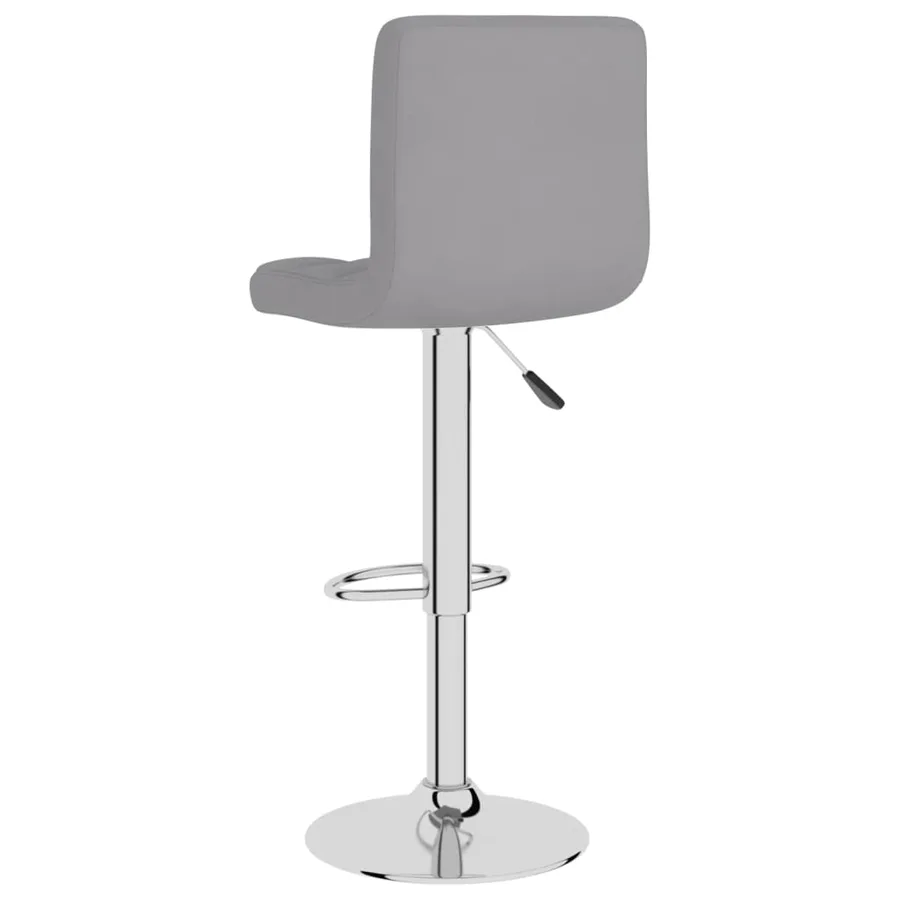 Tabourets de bar lot de 2 gris clair tissu - 6