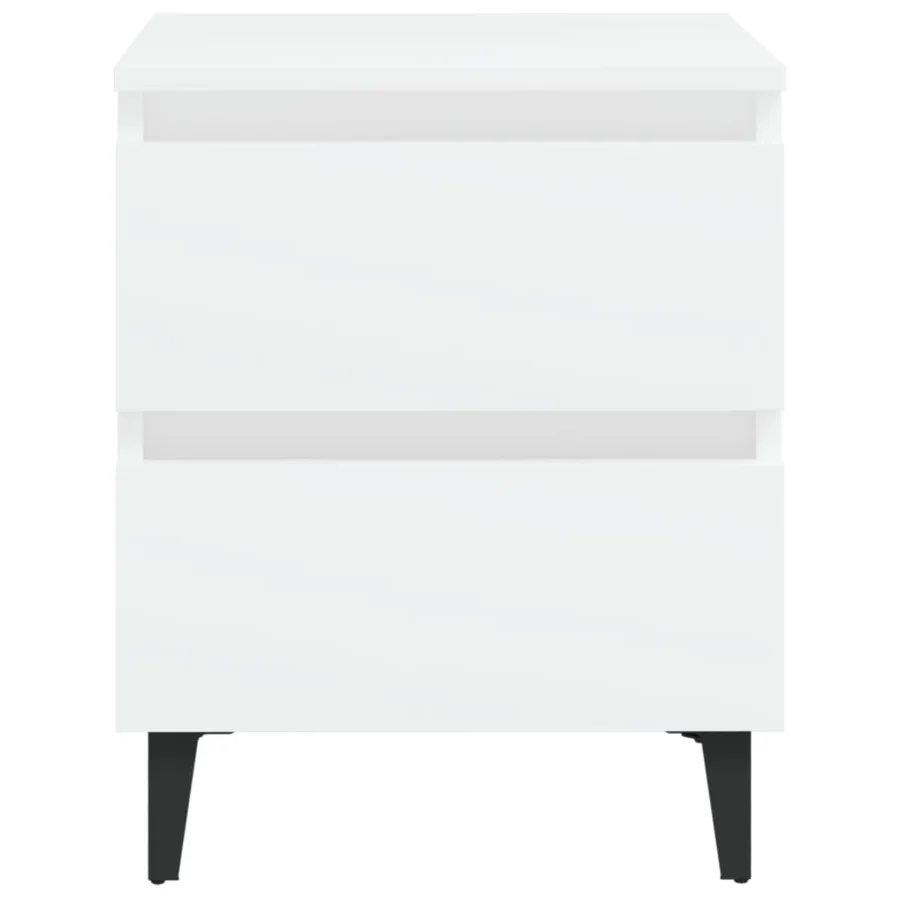 Tables de chevet 2 pcs blanc 40x35x50 cm bois d'ingénierie - 4