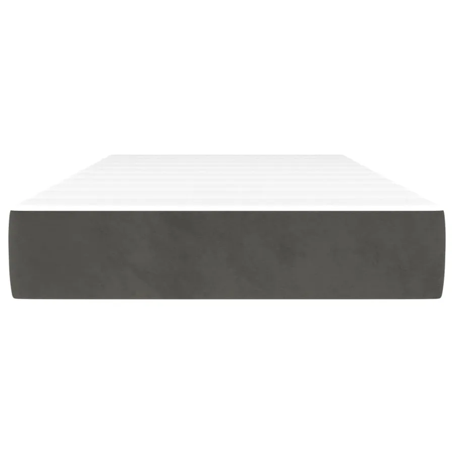 Matelas de lit à ressorts ensachés fermeté moyenne Gris foncé 90x200x20 cm - 3