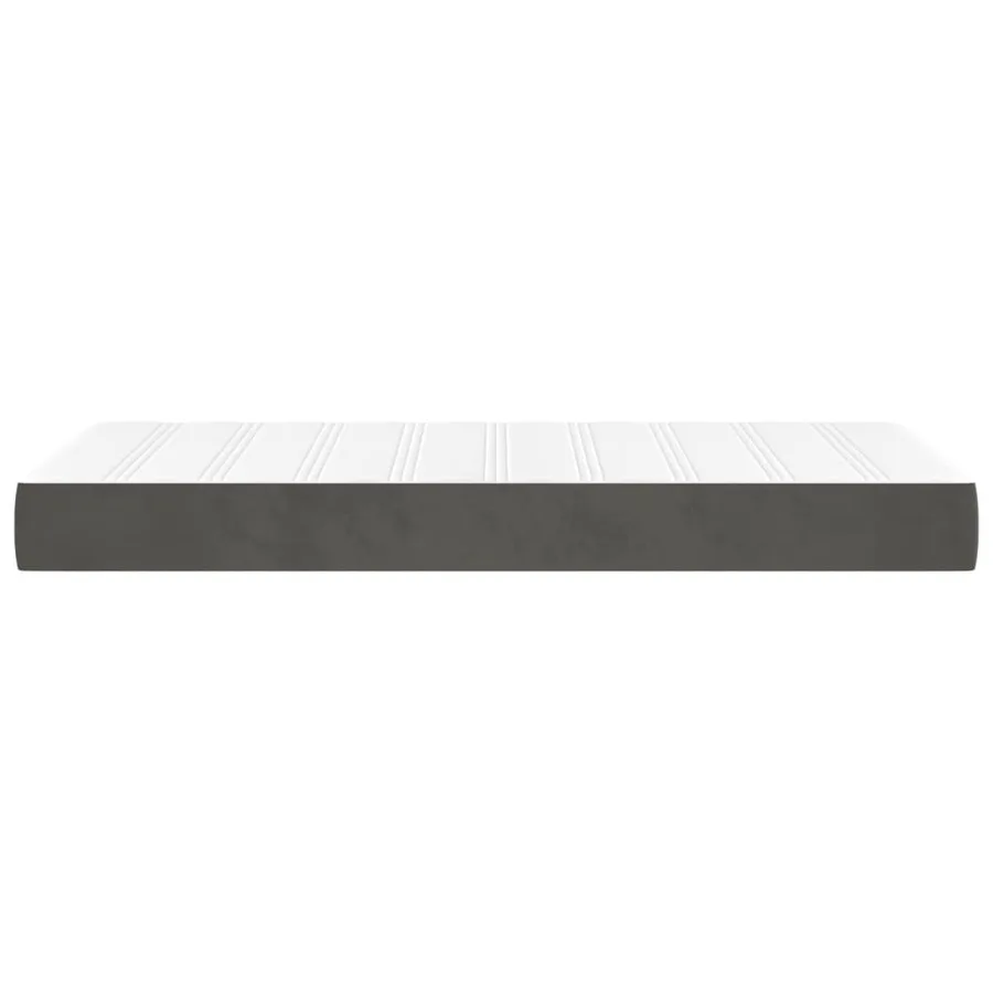Matelas de lit à ressorts ensachés fermeté moyenne Gris foncé 90x200x20 cm - 4