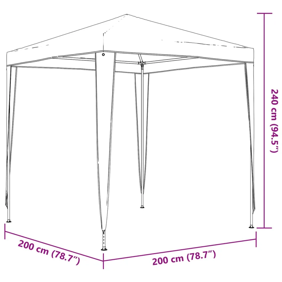 Tente de réception professionnelle 2x2 m Vert - 8