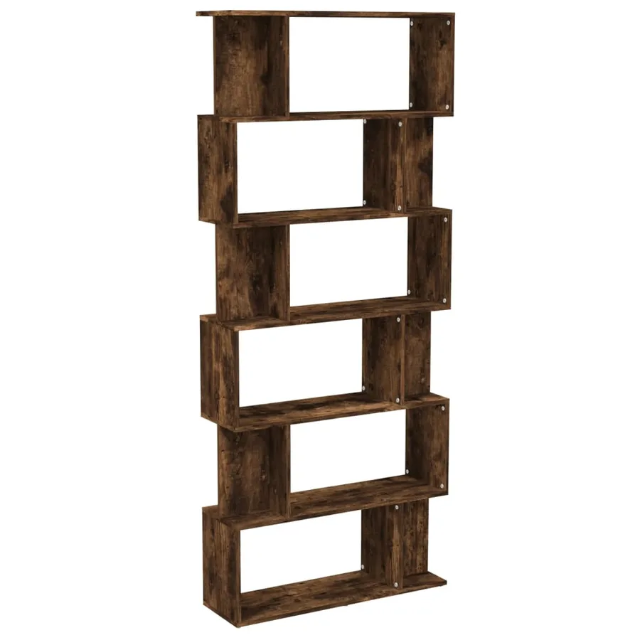 Bibliothèque/Cloison Chêne fumé 80x24x192 cm Bois d'ingénierie - 2