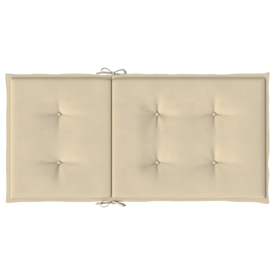 Coussins de chaise de jardin à dossier bas lot de 4 beige - 7
