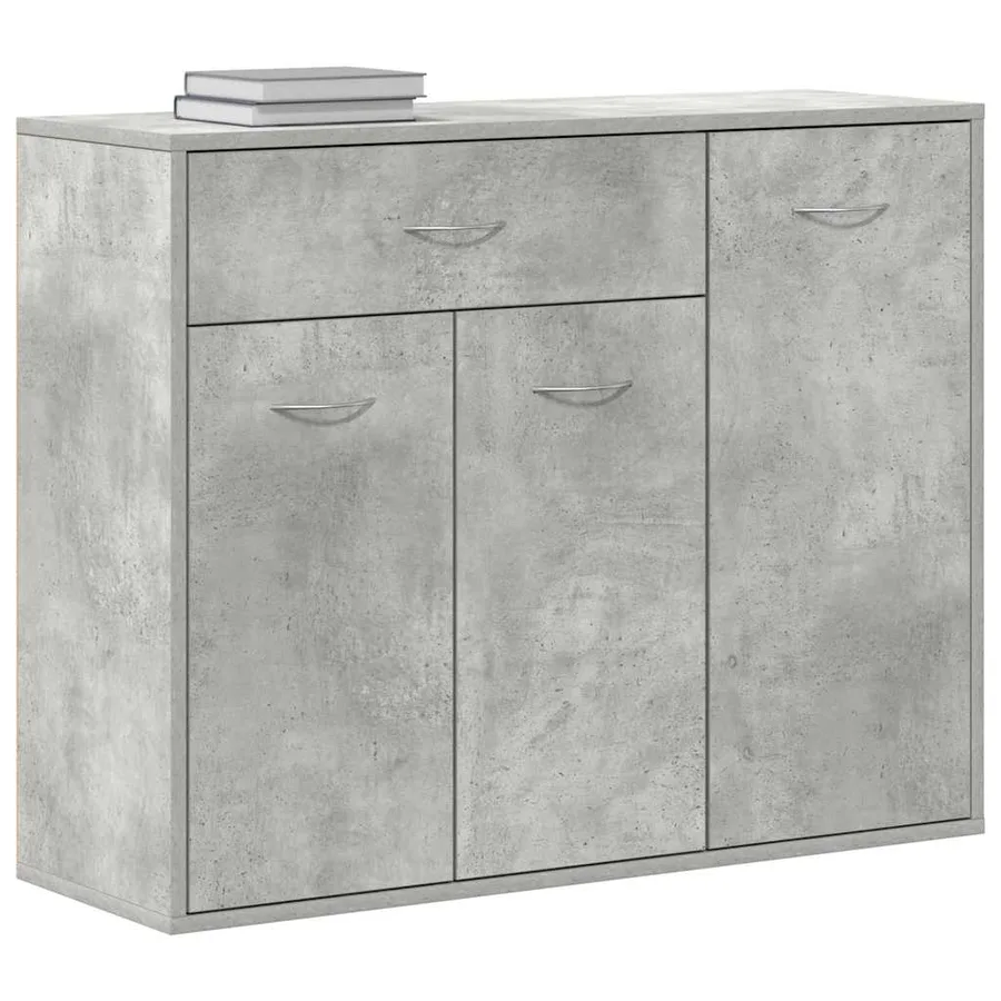 Buffet Gris béton 88x30x70 cm Bois d'ingénierie - 5
