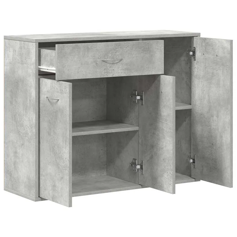 Buffet Gris béton 88x30x70 cm Bois d'ingénierie - 6