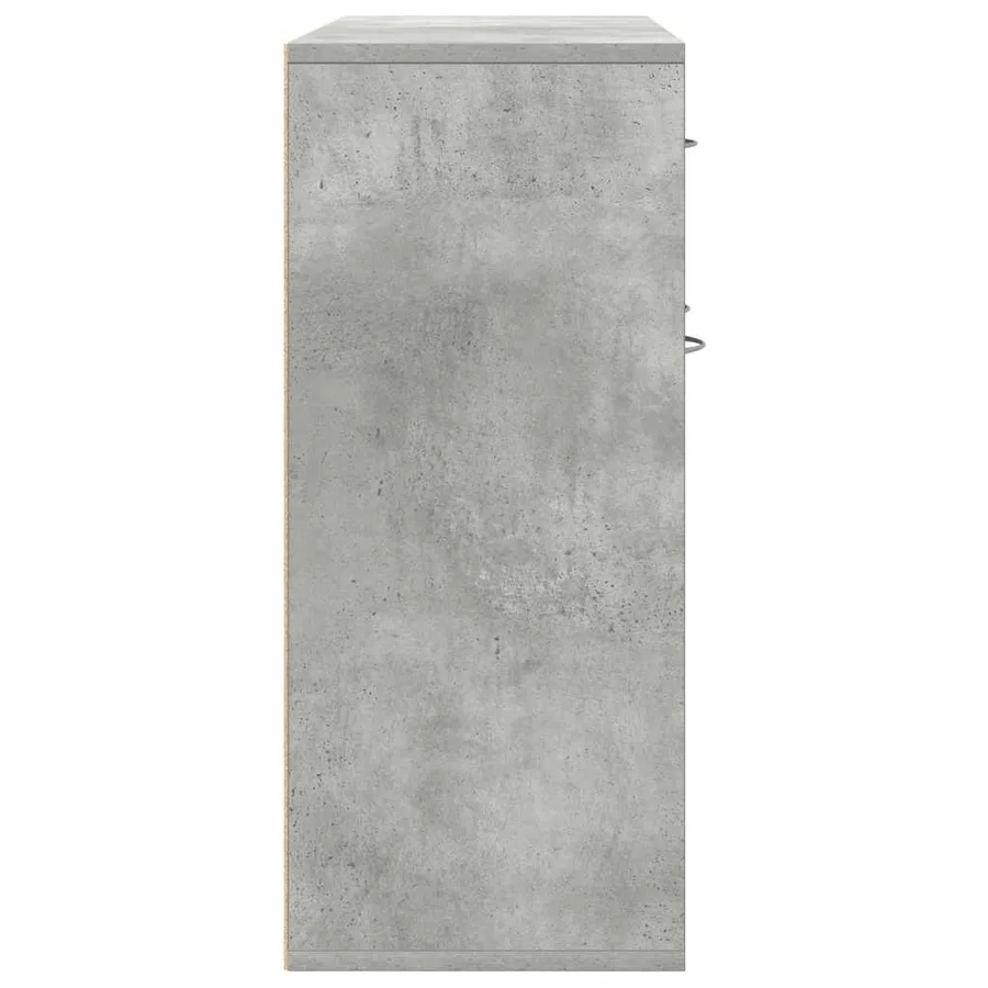 Buffet Gris béton 88x30x70 cm Bois d'ingénierie - 8