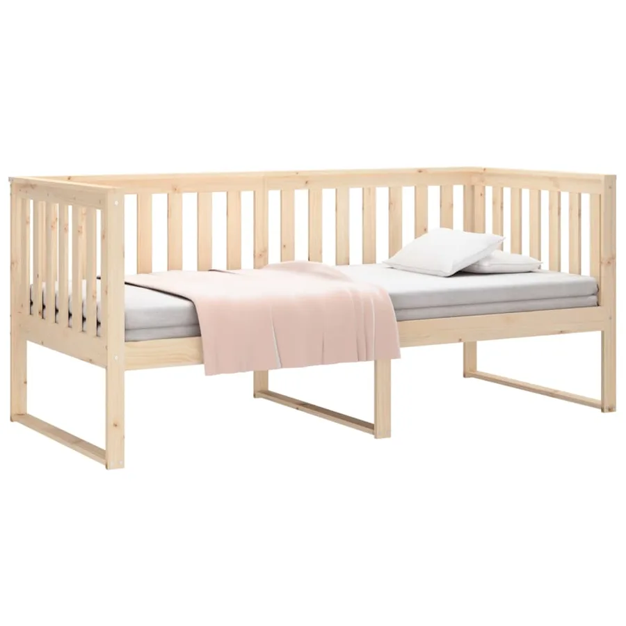 Lit de jour sans matelas 90x200 cm bois de pin massif - 3