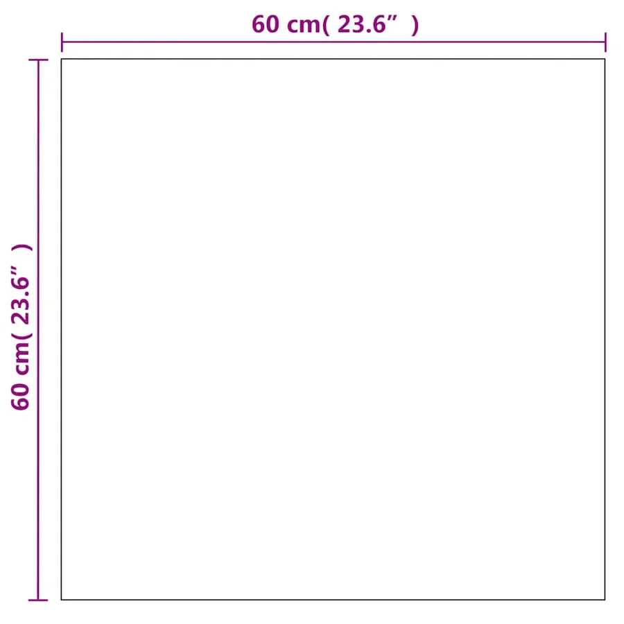 Miroir mural carré 60 x 60 cm Verre - 7