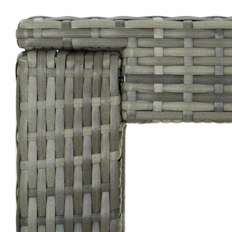 Ensemble de bar d'extérieur 5 pcs accoudoir Résine tressée Gris - 14