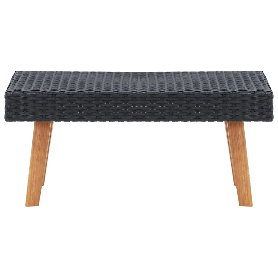 Salon de jardin 2 pcs avec coussins Résine tressée Noir - 7