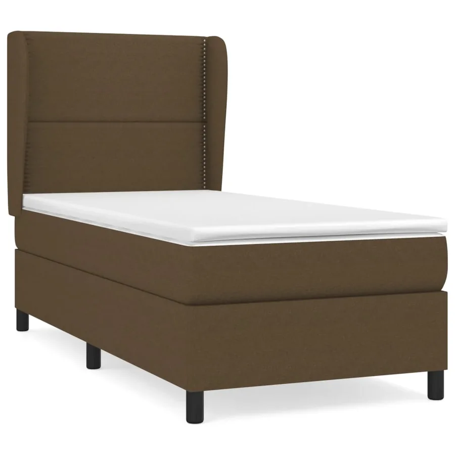 Sommier à lattes de lit avec matelas Marron foncé 90x190 cm - 2