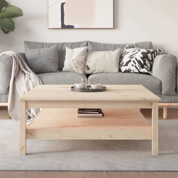 Table basse 100x100x40 cm Bois de pin massif