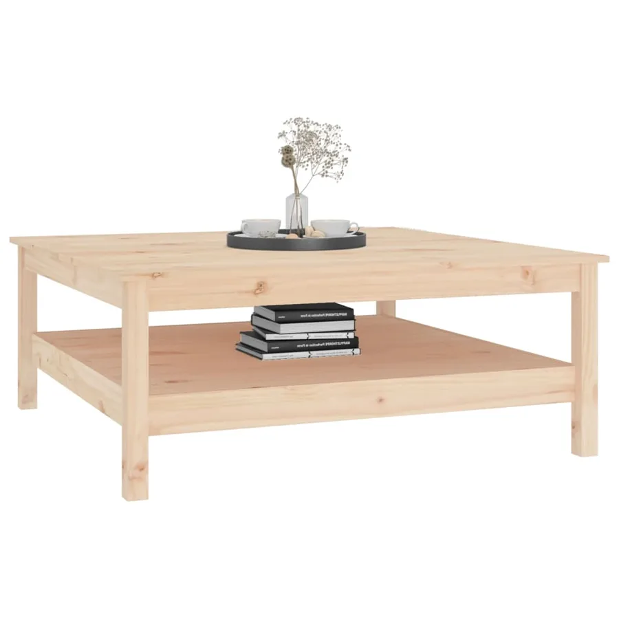 Table basse 100x100x40 cm Bois de pin massif - 5