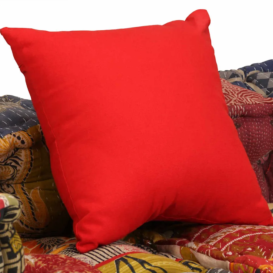 Pouf modulaire à 2 places Patchwork Tissu - 8