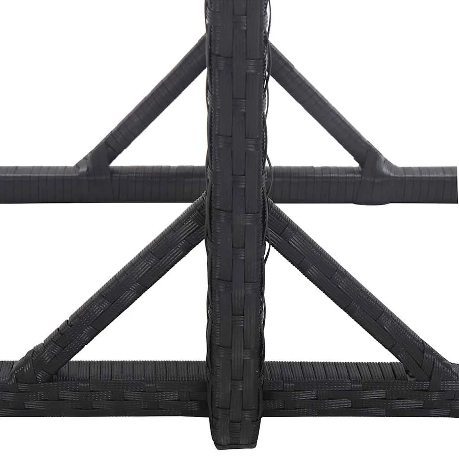 Ensemble à manger de jardin 3 pcs Noir - 11
