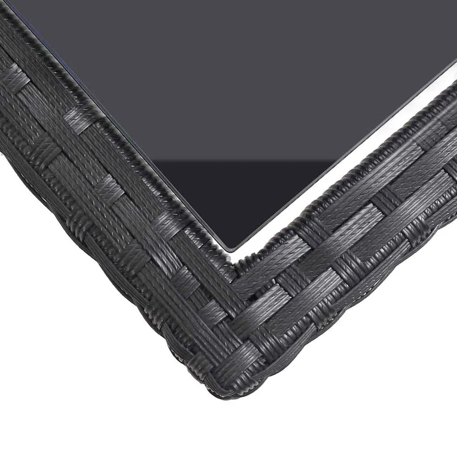 Ensemble à manger de jardin 3 pcs Noir - 12