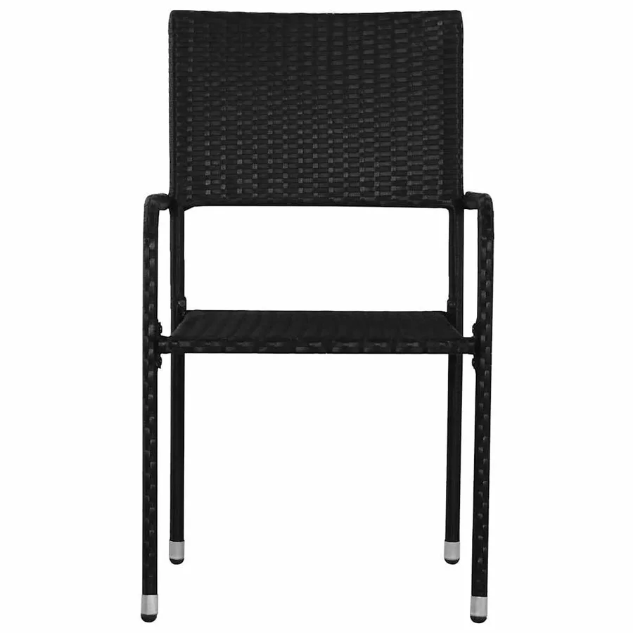Ensemble à manger de jardin 3 pcs Noir - 6