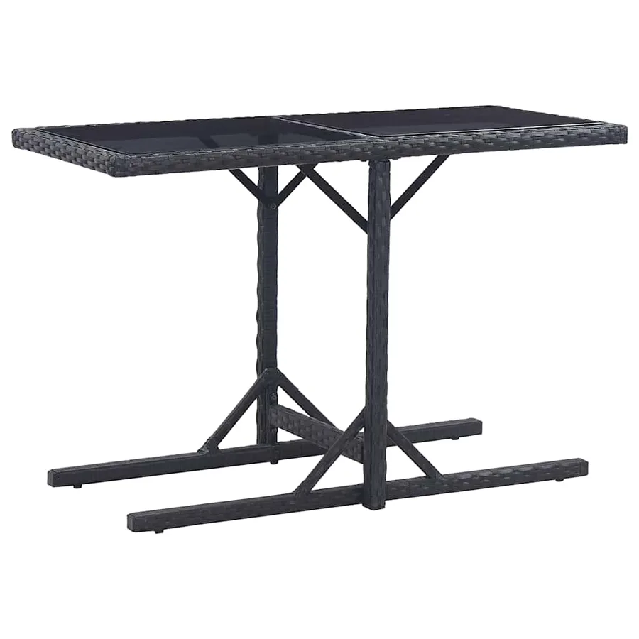 Ensemble à manger de jardin 3 pcs Noir - 8