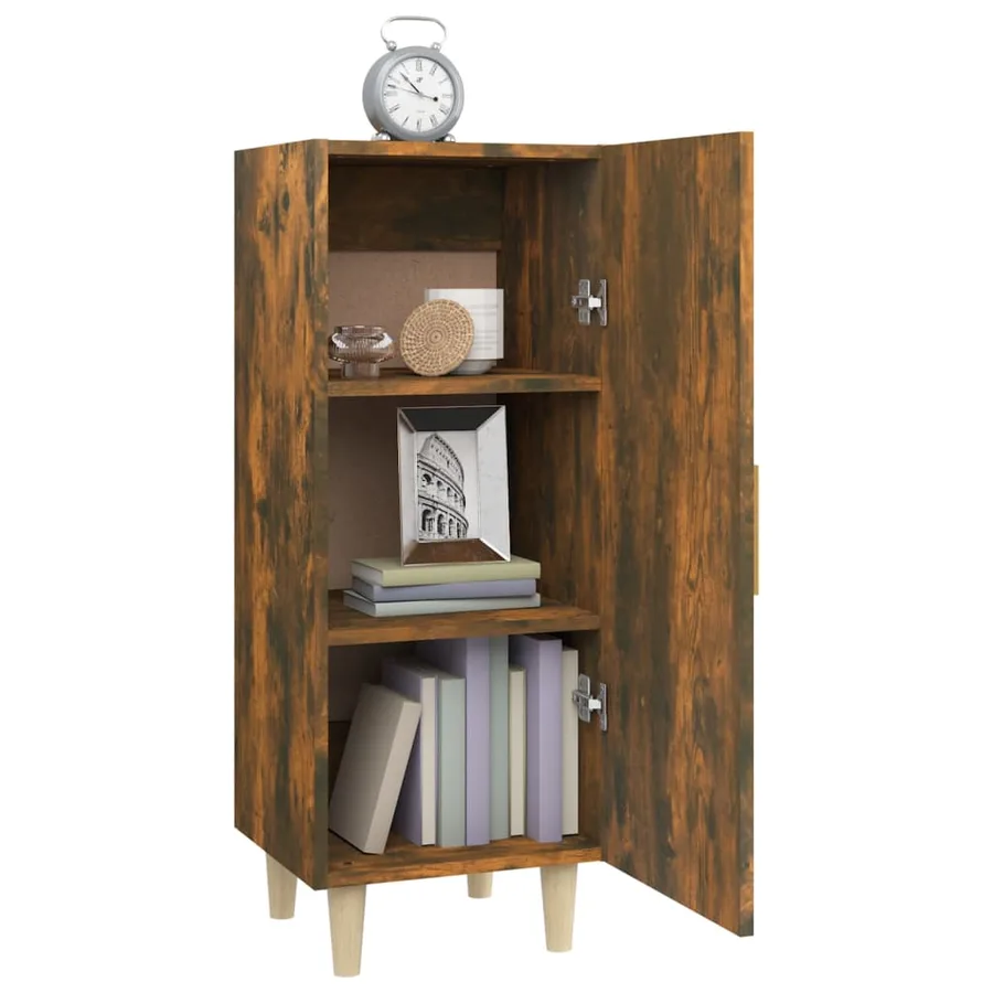 Buffet Chêne fumé 34,5x34x90 cm Bois d'ingénierie - 4