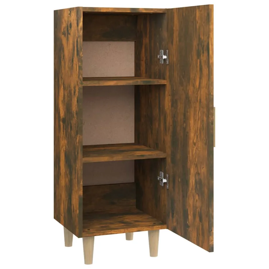 Buffet Chêne fumé 34,5x34x90 cm Bois d'ingénierie - 7